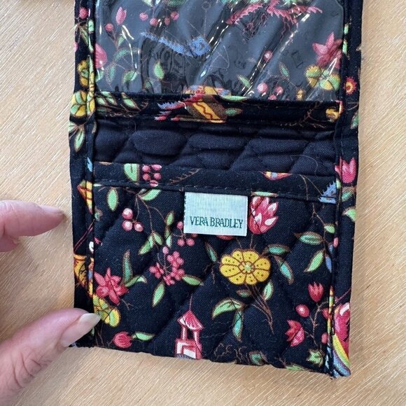 Vera Bradley Small Zip Bifold Wallet Floral Pattern Quilted Cottagecore - Picture 7 of 8